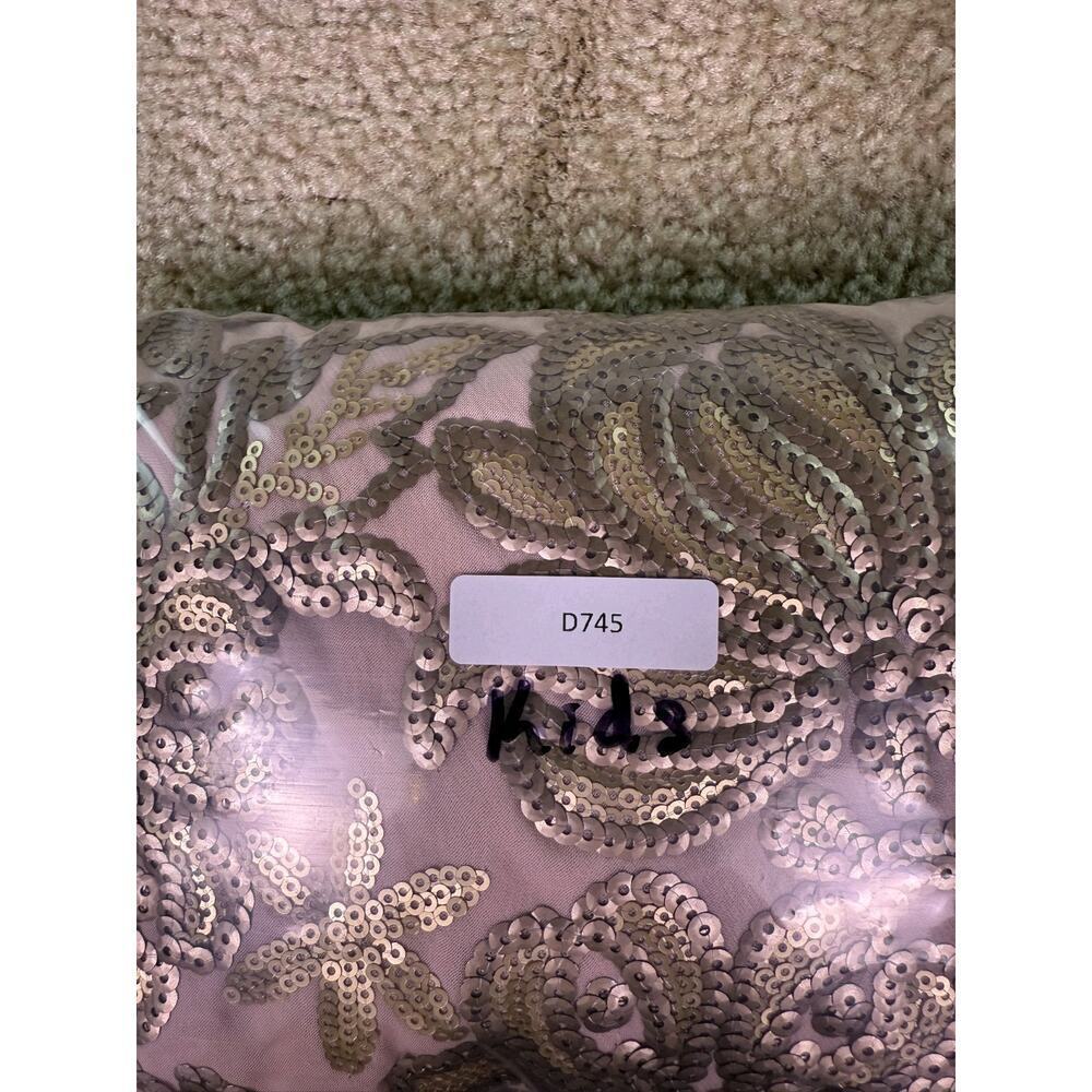 Mia Joy Joyfolie Pink Gold Floral Dress Women's Mini Ruffle Size 14 D745 - Picture 9 of 9